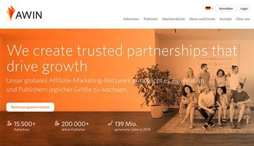 Awin Homepage